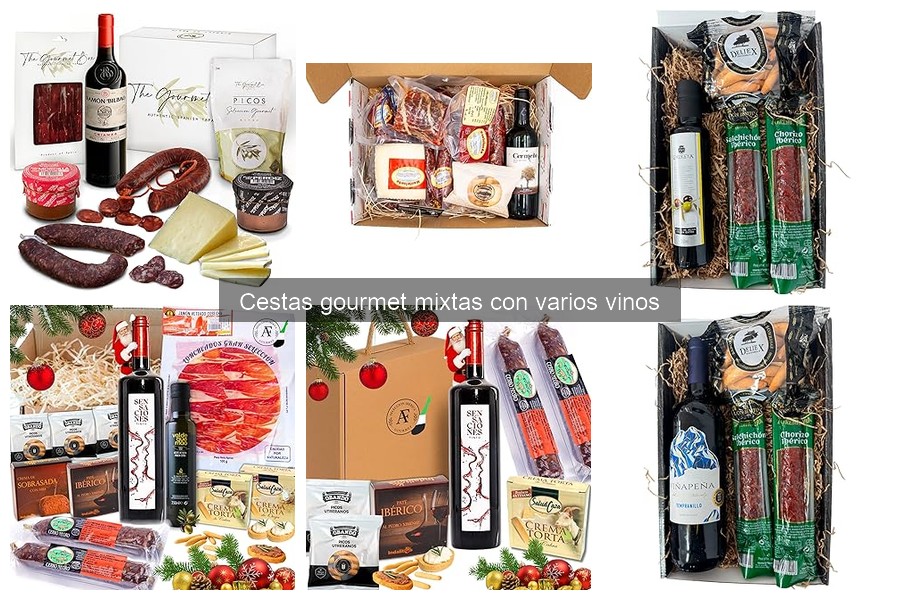 Alternativas a cestas gourmet mixtas con vinos para regalar