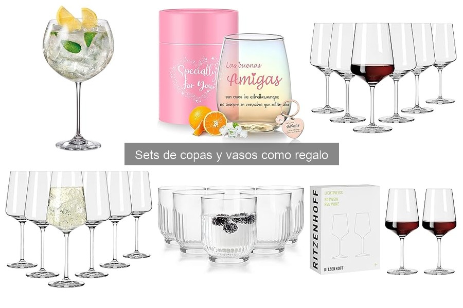 Alternativas creativas a sets de copas y vasos como regalo