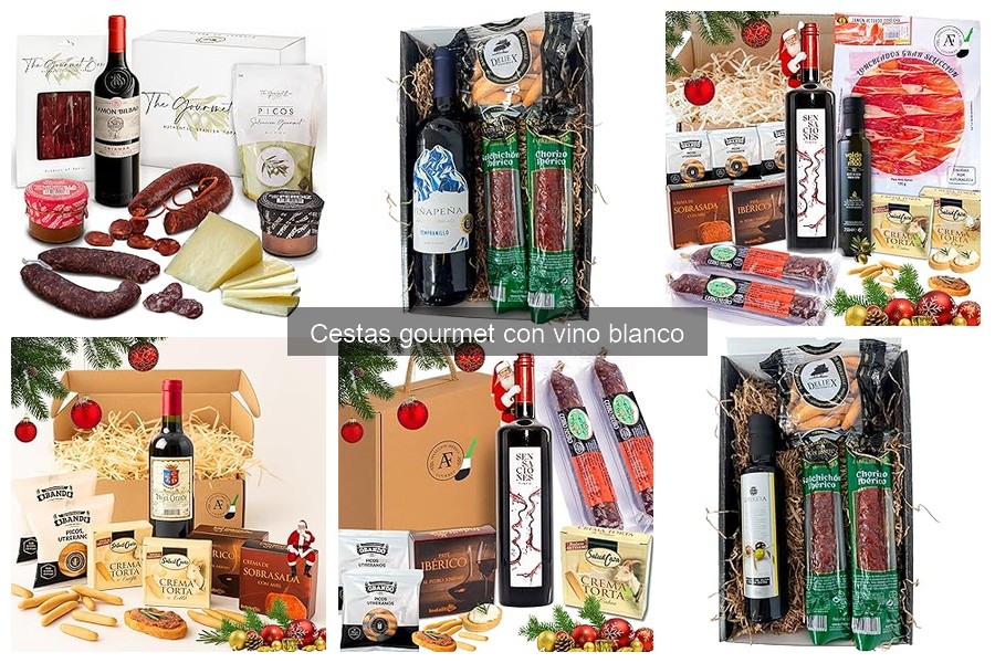 Cestas gourmet con vino blanco para dietas especiales