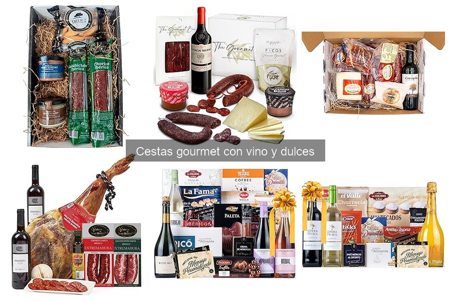 Comparativa de Cestas Gourmet con Vino y Dulces
