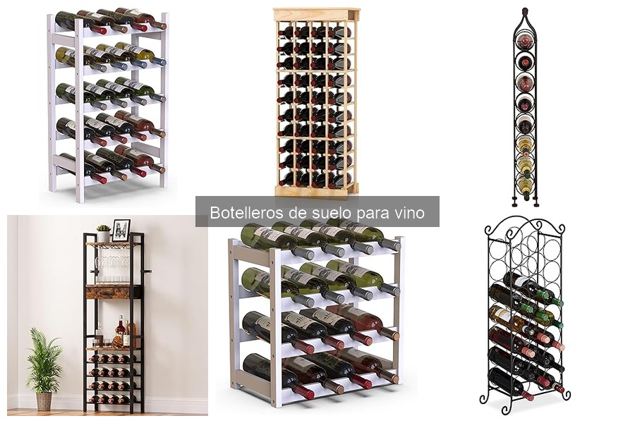 Comparativa de materiales en botelleros de suelo para vino