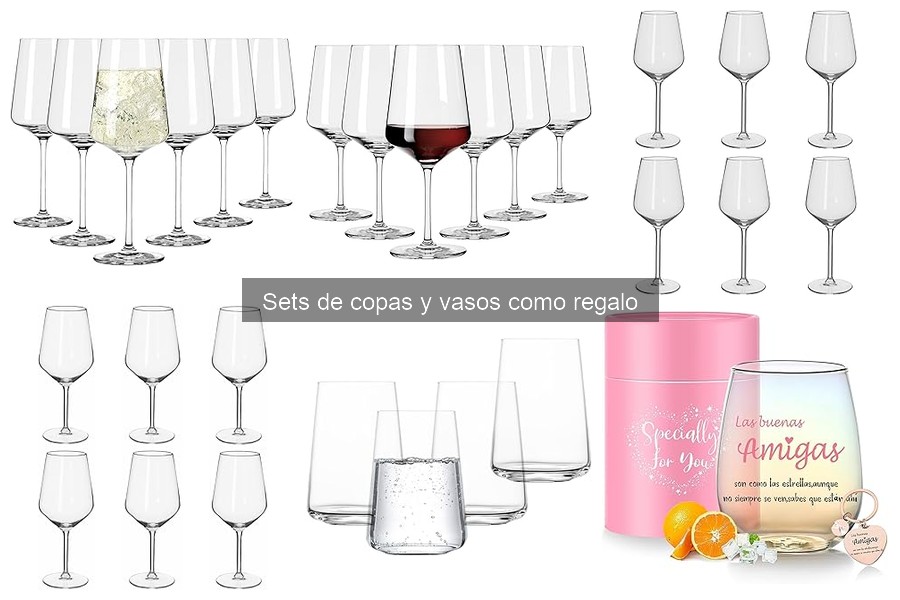 Comparativa de materiales en copas y vasos para regalar