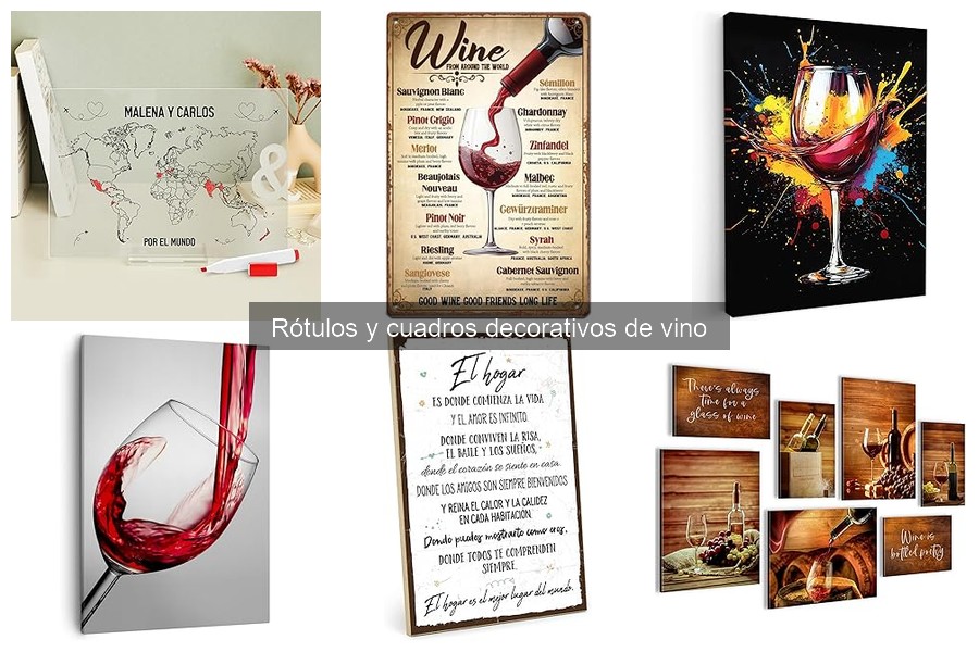 Comparativa de rótulos decorativos de vino: marcas y precios