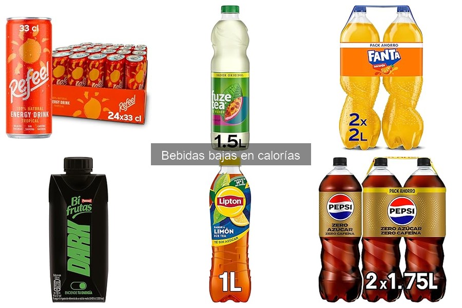 Diferencias entre bebidas bajas y sin calorías
