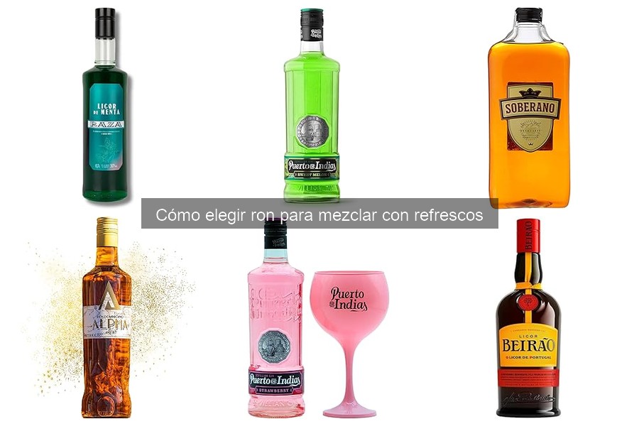 Diferencias entre ron blanco y oscuro para mezclar refrescos