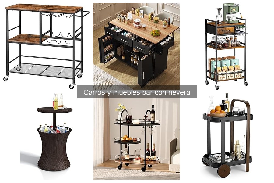 Dónde comprar carros bar con nevera: mejores tiendas y ofertas