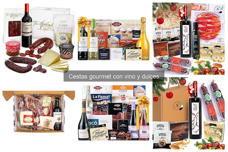 Dónde comprar cestas gourmet con vino y dulces