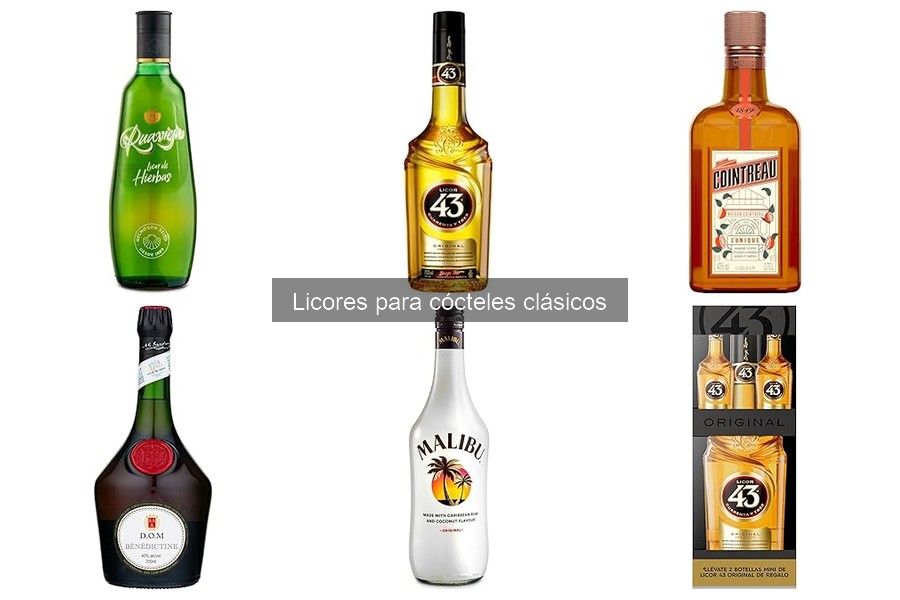 Licores clave para cócteles clásicos imprescindibles
