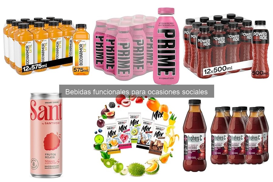 Mejores bebidas funcionales para reuniones sociales