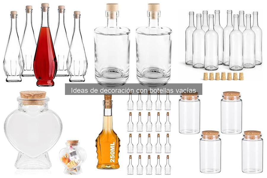 Mejores materiales para decorar botellas vacías
