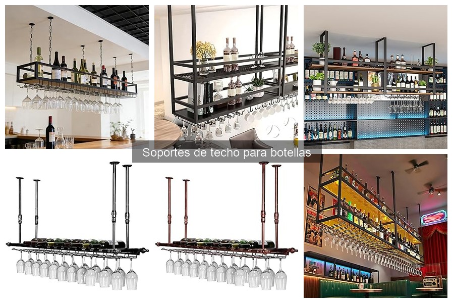 Mejores soportes de techo para botellas en casas pequeñas