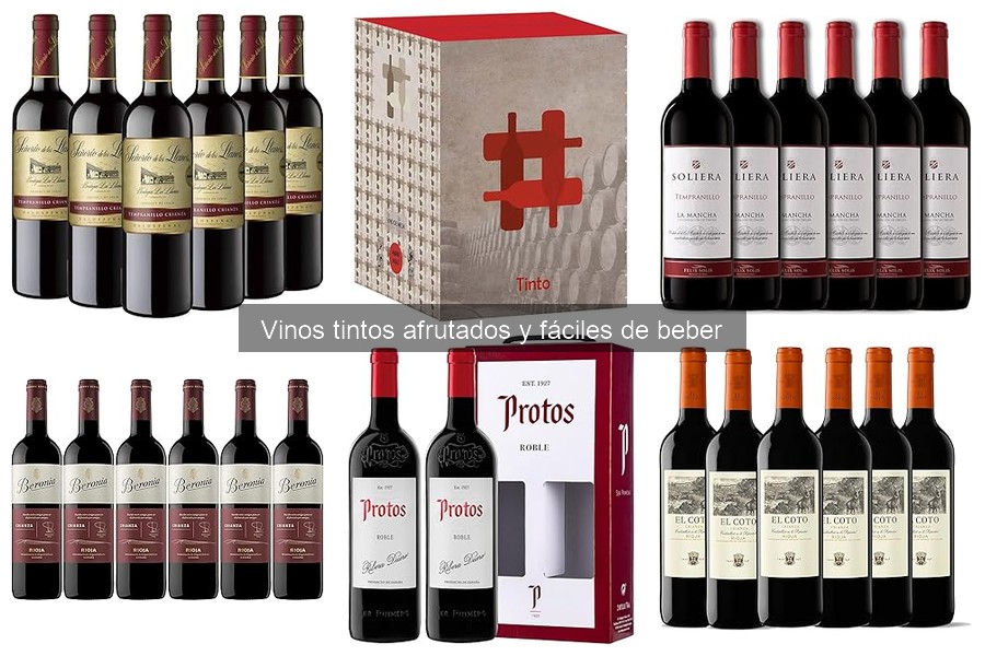 Mejores Vinos Tintos Afrutados por Rangos de Precio