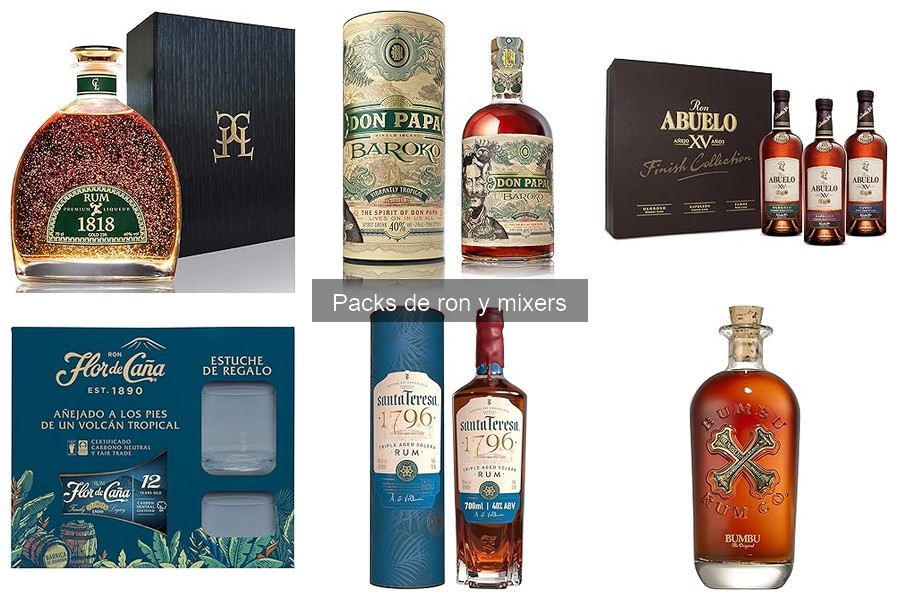 Packs de ron y mixers ideales para dietas especiales
