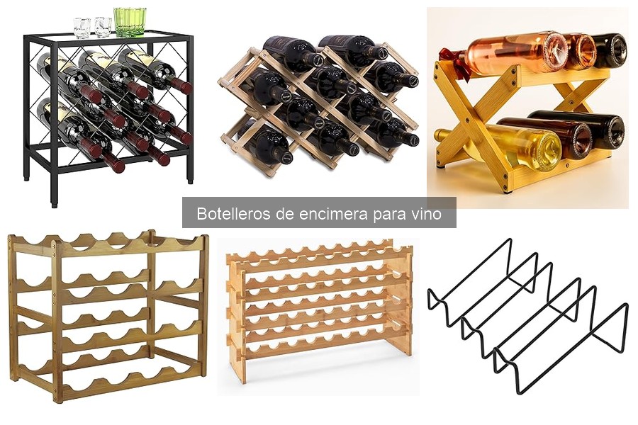 Tipos de botelleros de encimera: estilos y materiales