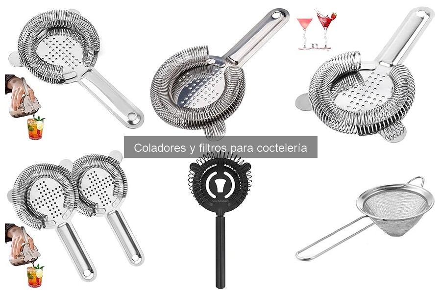 Tipos de coladores y filtros para coctelería: guía completa