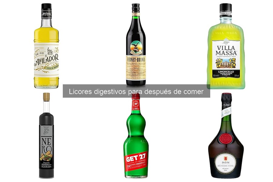 Tipos de licores digestivos: características y sabores