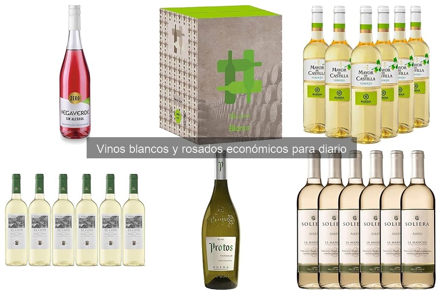Vinos blancos y rosados económicos para disfrutar a diario